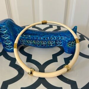 Tory Burch enamel statement necklace.